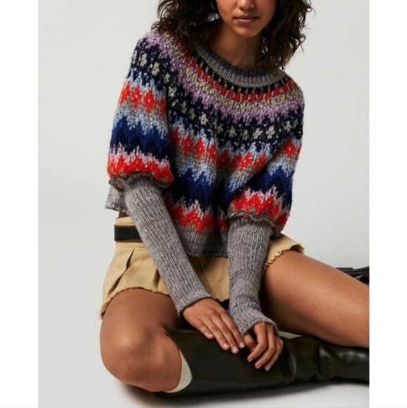 Free People Home for The Holidays Sweater. - Picture 2 of 9